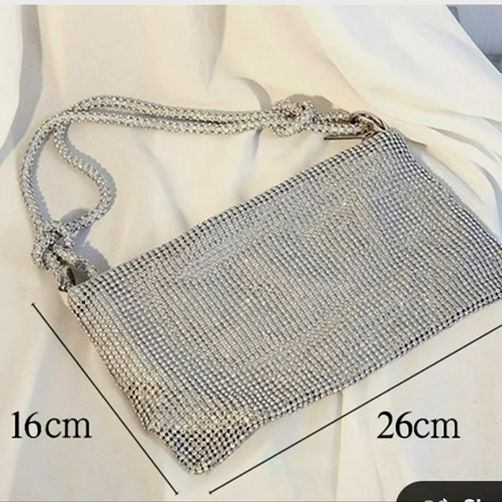 Sparkly rectangular shape slouchy sexy purse - Picture 5 of 8